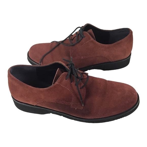 La Canadienne Hudson Red Suede Waterproof Women’s Oxford Shoes Size 9 1/2 - Picture 3 of 7